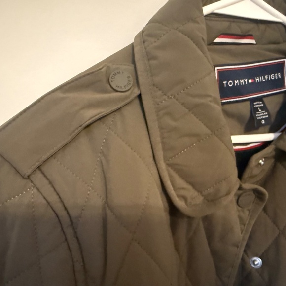 💥 SALE! Tommy Hilfiger Quilted Jacket / Size L - Picture 4 of 7